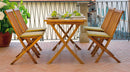 Tavolo Rettangolare Pieghevole da Giardino 120x70 cm in Legno Teak Vorghini Lipari