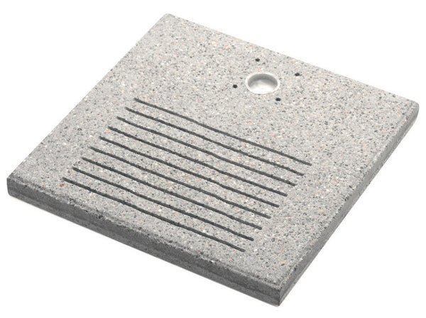 Base Carrée 40x40x4 cm pour Fontaines avec Petite Virole en Ciment Belfer 42/BSE/8 Gris online