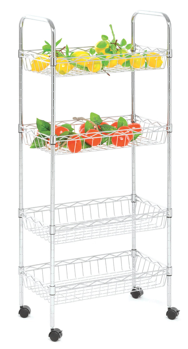 Desserte de Cuisine 4 Étagères en Métal Chromé Fumer Mercury online