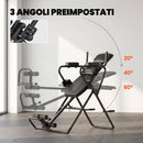 Tavolo Inversione 161x69x146 cm con Barre Flessioni Trazioni Tavolo di Inversione in Acciaio Q195 Nero      