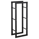 Portalegna Legnaia in Ferro 40x25x100 cm da Interno Max 100Kg  Nero