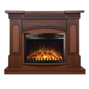Camino Elettrico da Pavimento 102x130x33 cm Effetto Fiamma 1500W Franco & Zakinthos Noce