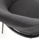 Set 2 Sedie Imbottite 80x54x84 cm in Tessuto Nero