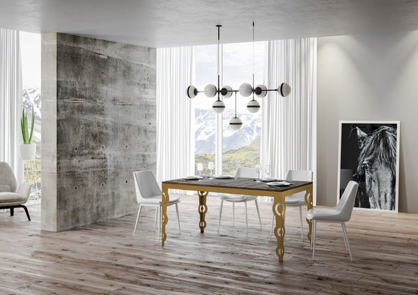 sconto Tavolo Allungabile 160-420x90x77 cm Karamay Evolution Noce