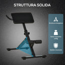 Panca Fitness per Addominali Altezza Regolabile Sedia Romana Nera