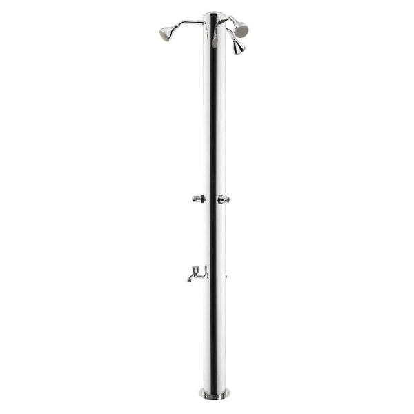 Douche de jardin triple 3 robinets et lave-pieds Douches ATI MUL-3R Acier inoxydable anodisé prezzo