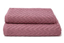 Set Spugna Asciugamani Ospite + Salvietta Sally ZigZag Vinaceo