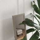 Specchio Verticale da Parete o da Terra 37x40x155 cm con Cornice in MDF Grigio
