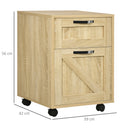 Cassettiera Portadocumenti da Ufficio 39x42x56 cm in Truciolato Legno Naturale