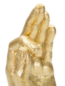 Statua Mano ""Ok"" 10x22,5x7 cm in Poliresina Oro