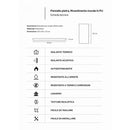 Set 12 Pannelli Decorativi Area 8,6 mq 120x60x2,5 cm Rivestimento Murale Effetto Mattoni in Pietra 3D in PU Grigio Ardesia