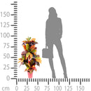 Croton Artificiale con Vaso, Composto da 136 Foglie Altezza 100 cm Verde