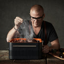 Barbecue Portatile a Carbone Carbonella 42,5x34,7x 23 cm in Metallo Cube Arancio