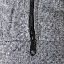 Poltrona con Poggiapiedi Ashlie in Tessuto Grigio chiaro