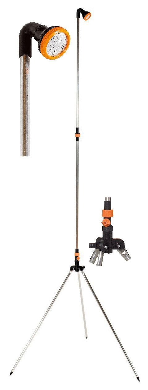 Douche de jardin en aluminium 2 mètres avec robinet Bauer sconto