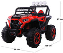 Macchina Elettrica per Bambini 12V Fuoristrada 4x4 Kidfun Cross Country Rossa