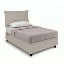 Letto 1 Piazza e Mezza Contenitore Imbottito Similpelle Tortora Boxmax Testata Soft Varie Misure