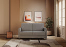 Divano 2 Posti 158x85x85 cm Karay in Tessuto Grigio