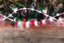Tubo LED Natalizio 8m Bianco e Rosso 8 Funzioni 147 LED Soriani