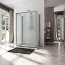 Box Doccia 3 Lati 1 Anta Scorrevole In Cristallo Opaco 6mm H185 Fosterberg Kolding Trio Varie Misure