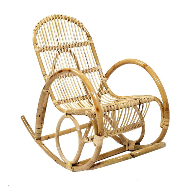 Balançoire de jardin en rotin 57x116H47/70/98cm Felipe Naturel sconto