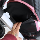 Passeggino Triciclo per Bambini con Maniglione Tettuccio e Cestino Rosa Chiaro 