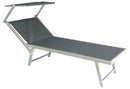 Set 2 Lettini Prendisole da Giardino in Alluminio Vandi Grigio