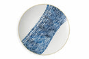 Set 6 Piatti Piani Ø27x3 cm in Porcellana Villa d'Este Home Tivoli Masai Stripe