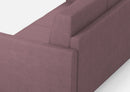 Divano Angolare 7 Posti 281x281x85 cm Karay in Tessuto Prugna