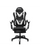 Chaise de jeu avec repose-pieds en similicuir blanc