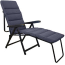 Sedia Sdraio Pieghevole da Giardino Reclinabile 6 Posizioni con Cuscino Grigio