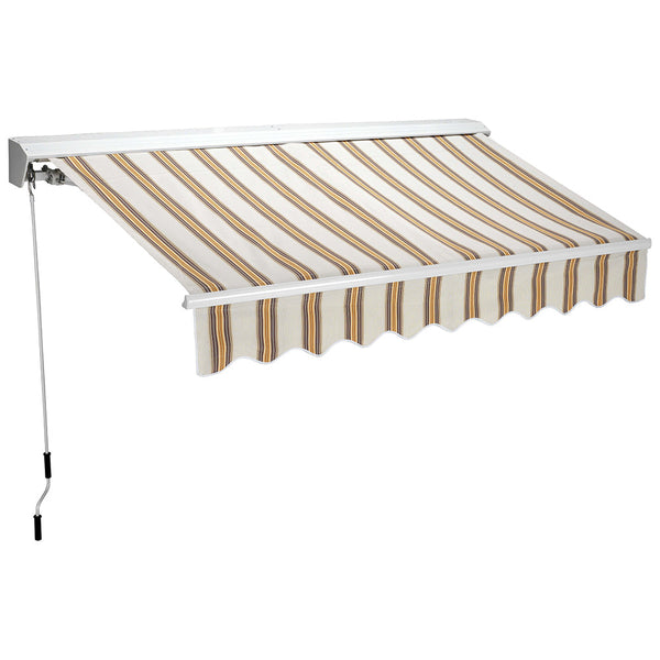 prezzo Tenda da Sole Semicassonata 200x300 cm Tessuto in Poliestere Riga Beige Seconda Scelta