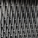 Set Salotto da Giardino Divano 2 Poltrone e Tavolino con Cuscini in Wicker Marrone