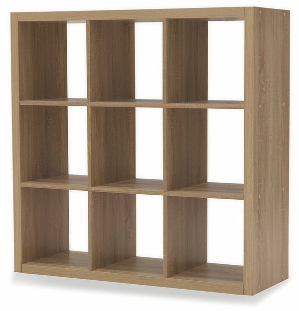 Bibliothèque avec 9 étagères 113x113x39 cm en MDF Chêne Soriani online