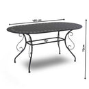 Tavolo da Giardino 160x90xh72 cm in Metallo New Old Antracite