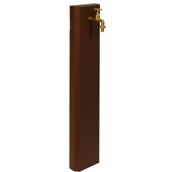 online Fontana a Muro da Giardino Con Rubinetto 18x6x100 cm In Acciaio Effetto Corten
