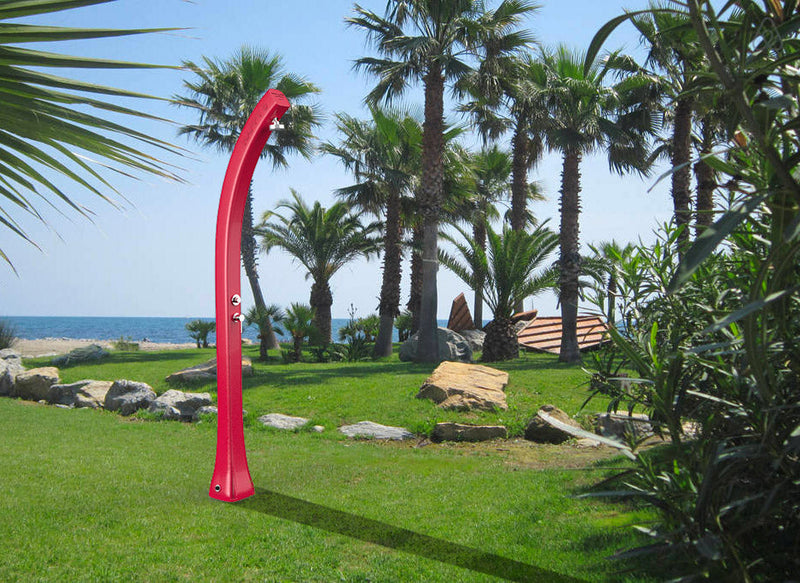 Doccia Solare da Giardino 28L Miscelatore Temporizzato Arkema Happy Beach Ruby