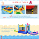 Castello Giostra Gonfiabile 380x200x180 cm con Scivolo Piscina e Pompa Multicolor