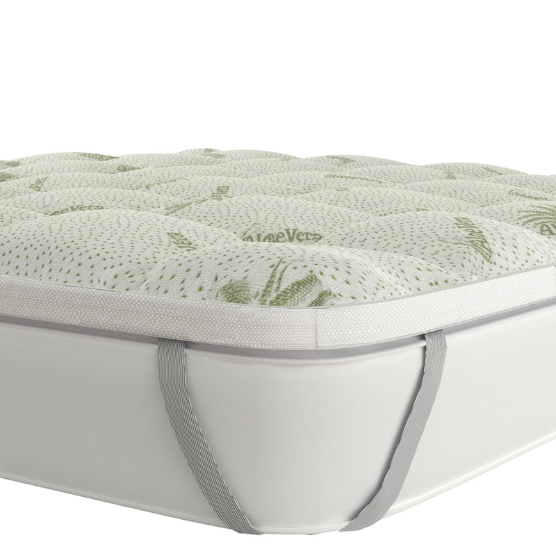 Topper Trapuntato 800 gr/mq con Elastici Wellness Aloe Varie Misure
