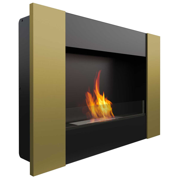 sconto Cheminée Bioéthanol Murale 90,2x65 cm Flig Boston 2 Oro