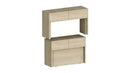 Set 2 Panche Allungabili 66/290x25x45 cm Pratika Singola A e B Olmo Perlato  