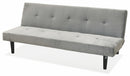 Divano Letto 2 Posti 166x77x65,5 cm in Velluto Soriani Grigio Scuro