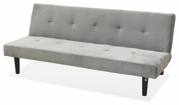 Canapé-lit 2 places 166x77x65,5 cm en velours Soriani gris foncé online