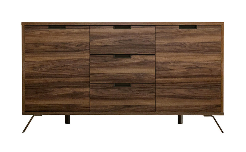 Madia Mobile da Salotto 2 Porte 3 Cassetti 82x156x50cm TFT  Palma Noce