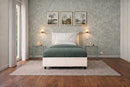 Letto Singolo Contenitore Imbottito Similpelle Bianco BoxMax Testata Soft Varie Misure