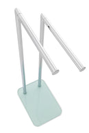 Piantana Portasciugamani da Bagno in Acciaio 28x20x78cm TFT Accessories Argento