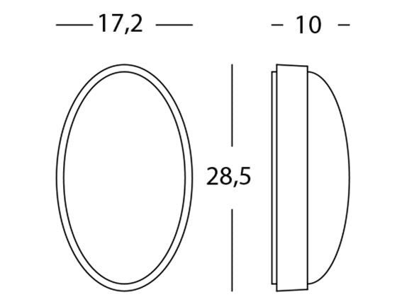 Plafoniera da Esterno a LED 15W Ovale Sovil Doris Bianco