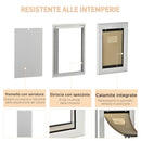 Gattaiola 25,2x6,5x34,2 cm per Vetro e Porte Bianca