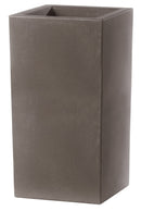 Vaso 40x40x80cm in Resina Tulli Schio Cubo Alto Essential 80 Cappuccino