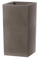 Vaso 40x40x80cm in Resina Tulli Schio Cubo Alto Essential 80 Cappuccino